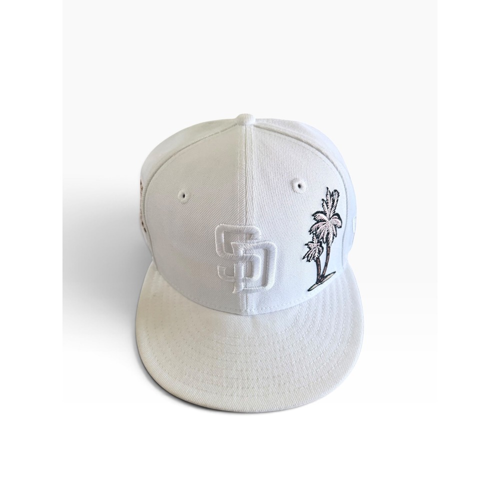 New Era 9FIFTY San Diego Padres White Pink Snapback Hat 25th Anniversary Patch